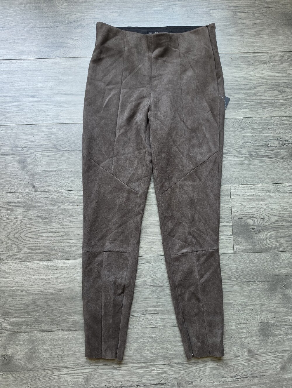 Zara Basic Women’s Slim Fit Faux Suede Leggings - Brown Size SMALL